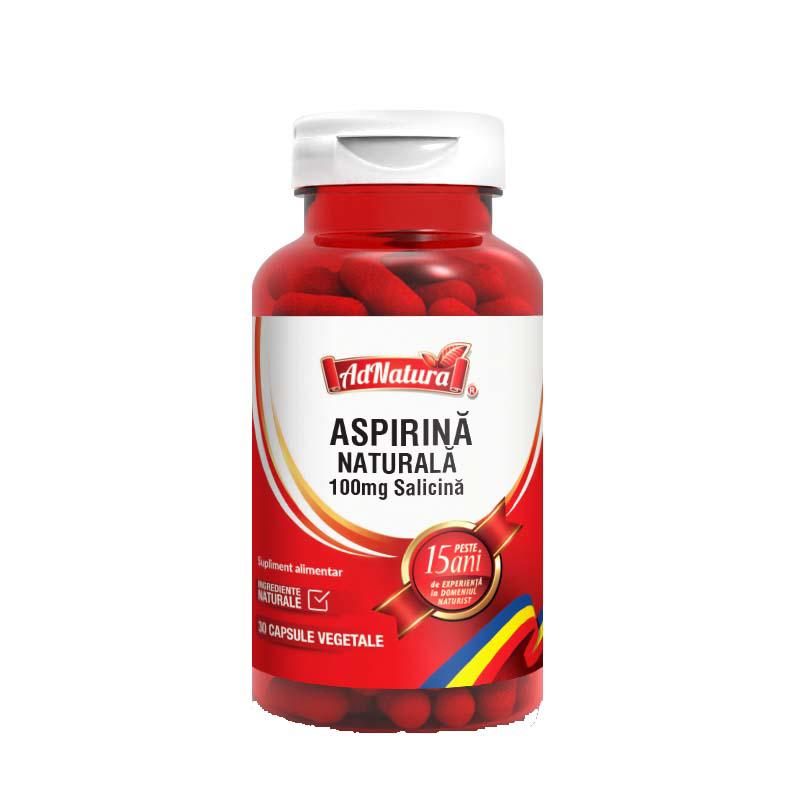 Aspirina Naturala 100 miligrame Salicina 30 capsule Adnatura