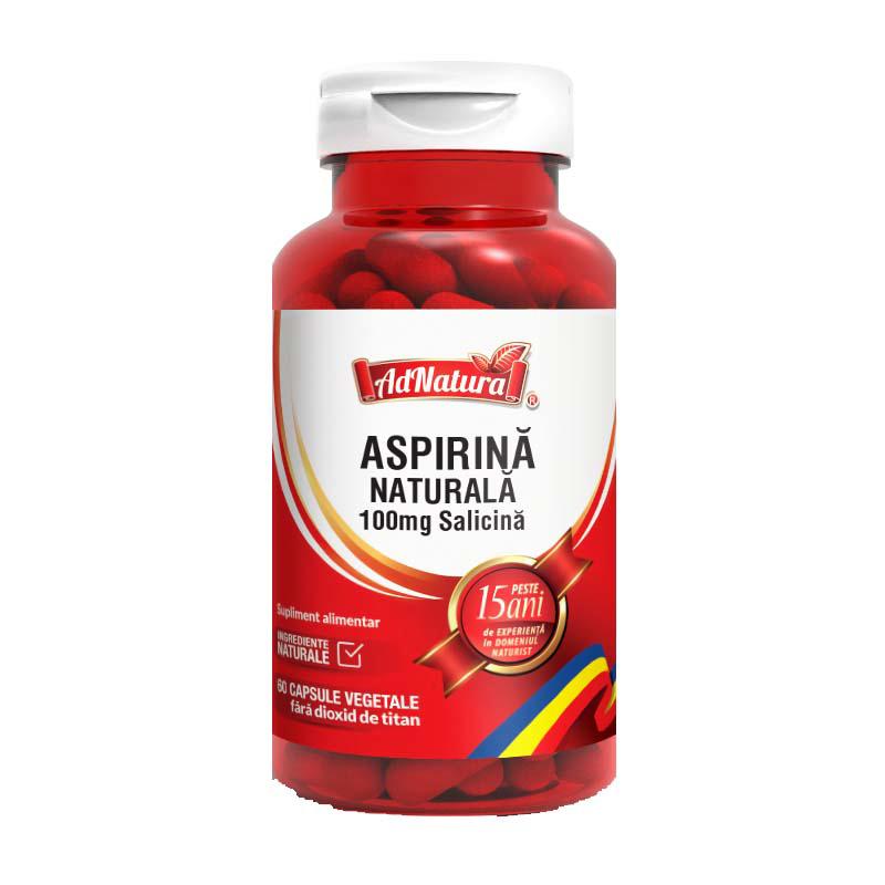 Aspirina Naturala 100 miligrame Salicina 60 capsule Adnatura