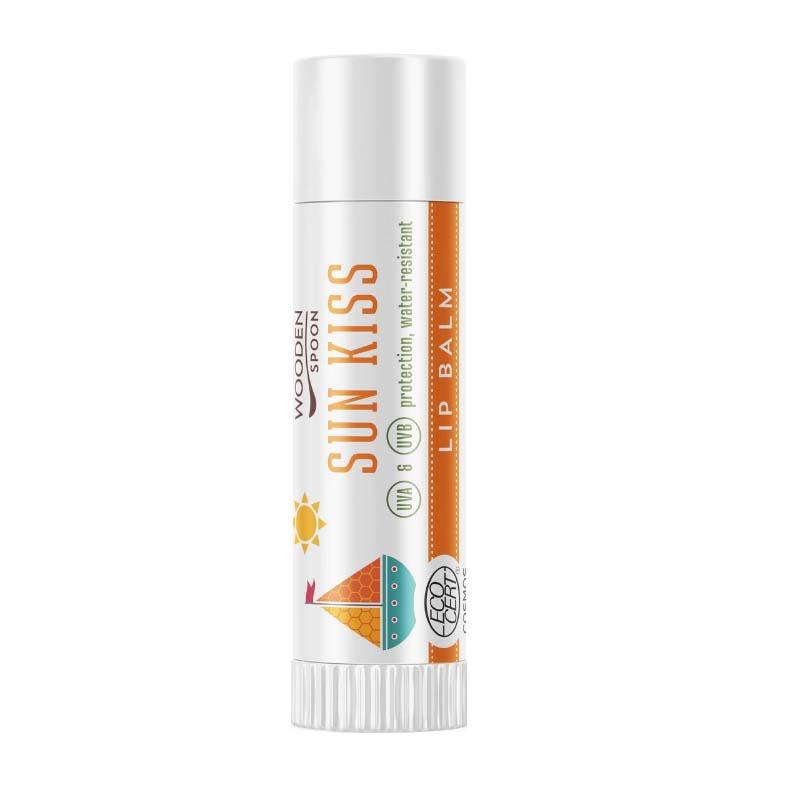 Balsam de Buze cu Protectie Solara Sun Kiss Eco 4.3 mililitri Wooden Spoon