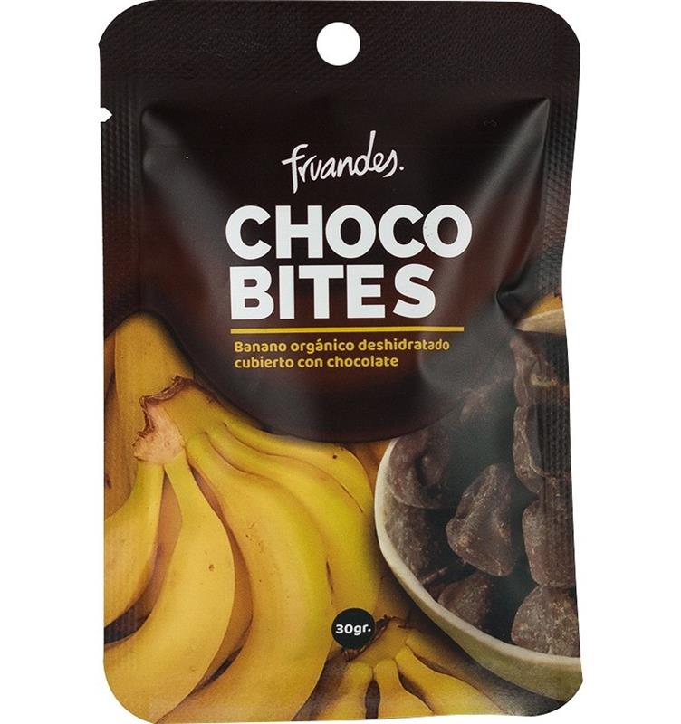 Banane Deshidratate Invelite in Ciocolata Bio 30 grame Fruandes