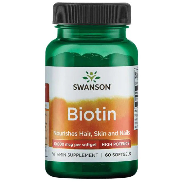 Biotin 10 miligrame 60 capsule Swanson