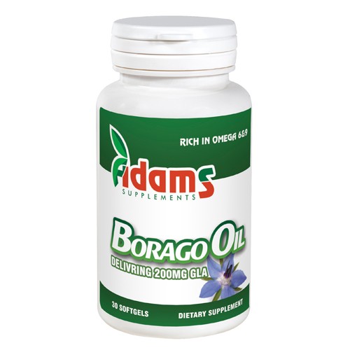 Borago Oil (Limba Mielului) 1000 miligrame 30 capsule Adams Vision