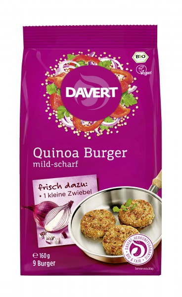 Burger Vegan cu Quinoa Bio 160gr Davert
