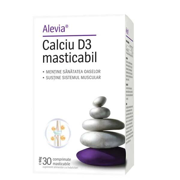 Calciu D3 Masticabil 30 comprimate Alevia