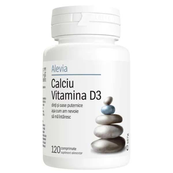 Calciu Vitamina D3 120 comprimate Alevia