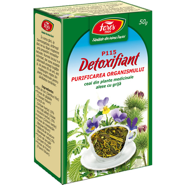 Ceai Detoxifiant Purificarea Organismului 50gr Fares