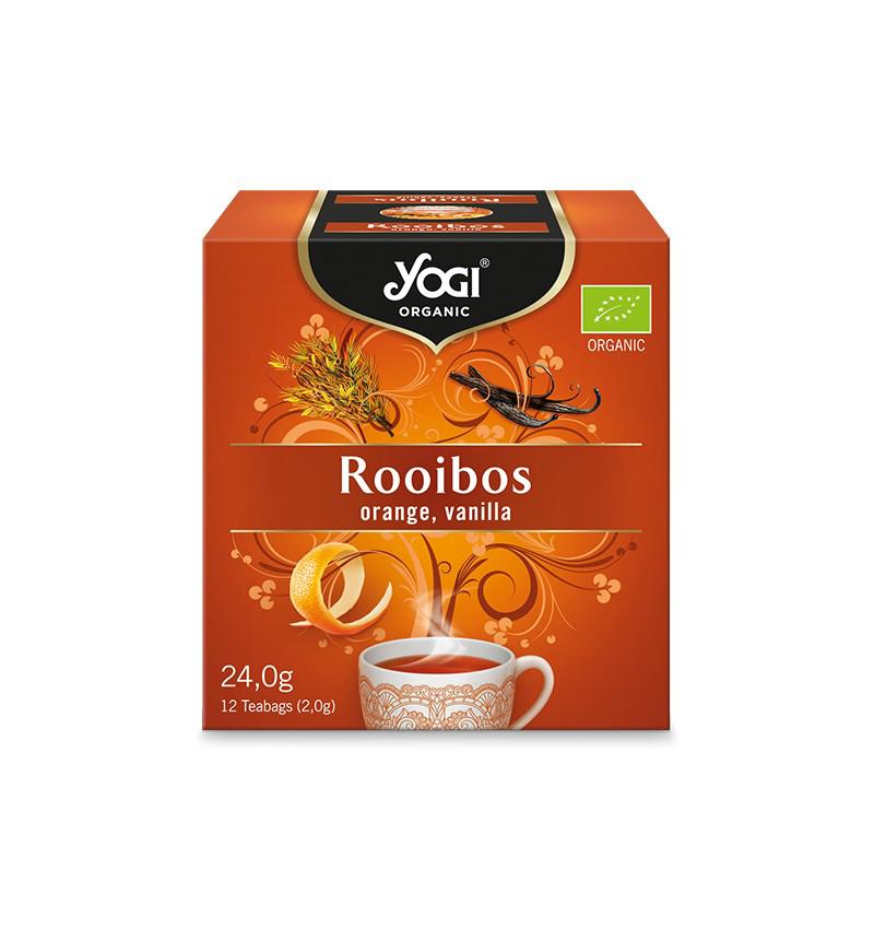 Ceai Rooibos Portocale si Vanilie Bio 12 pliculete Yogi Tea
