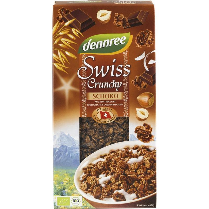 Cereale Crocante cu Alune si Ciocolata Bio 375 grame Dennree