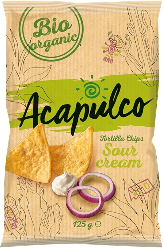 Chips cu Smantana Tortilla Bio Acapulco 125gr