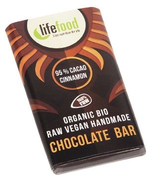 Ciocolata Mini cu 95% Cacao si Scortisoara Raw Bio Lifefood 15gr