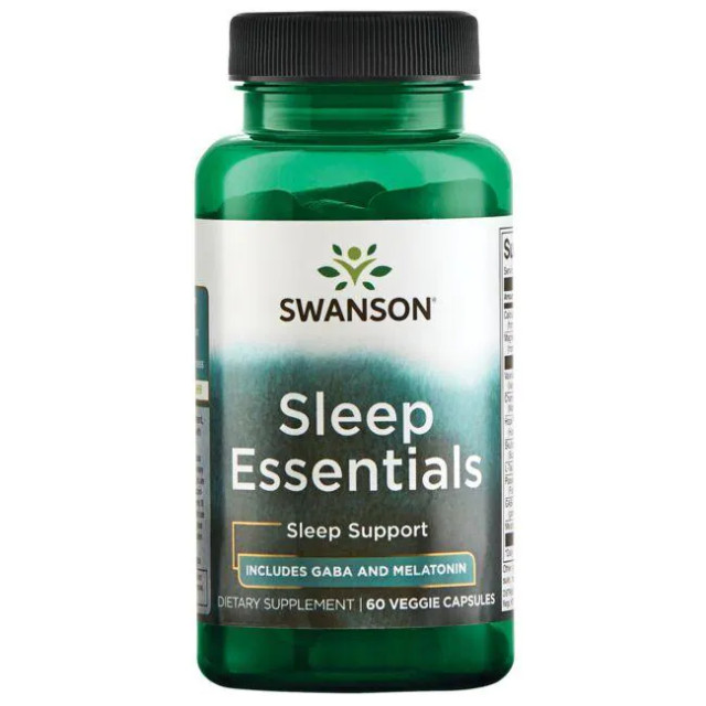 Complex pentru Insomnie cu Extracte din Plante si Gaba Sleep Essentials 60 capsule Swanson