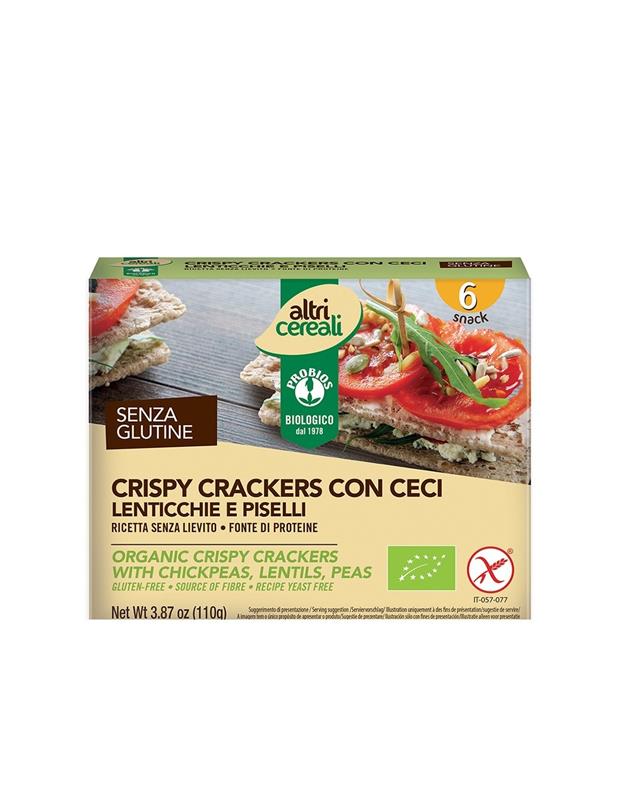 Crackersi Crocanti din Faina de Leguminoase Fara Gluten Bio Probios 110gr