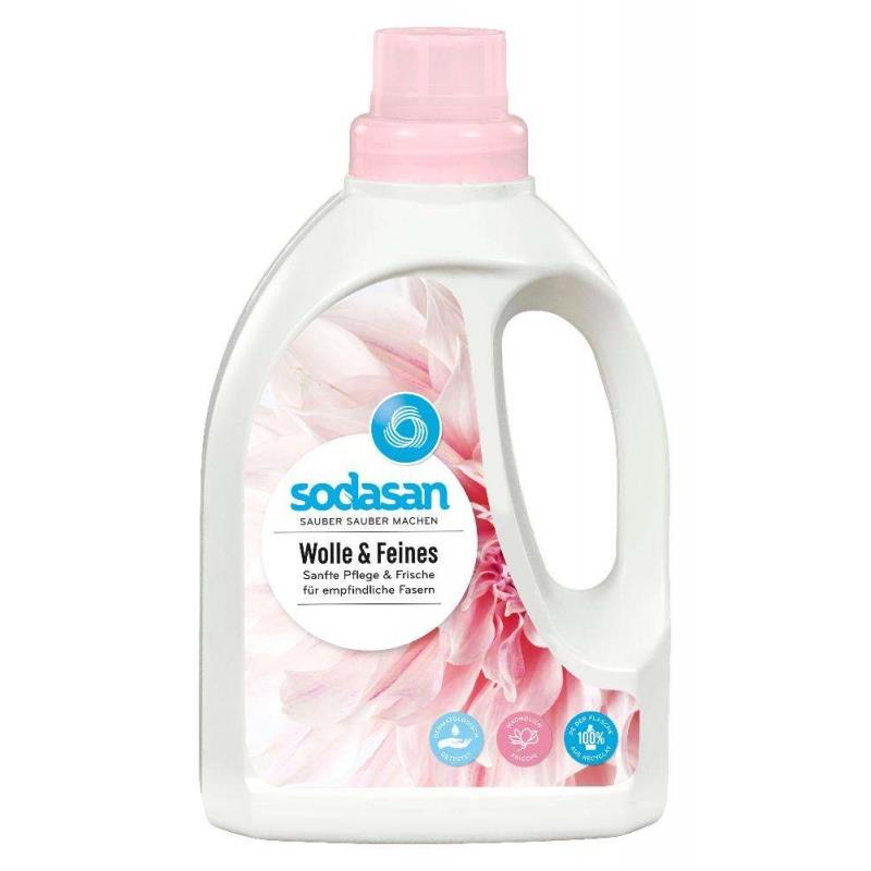 Detergent Bio Lichid pentru Rufe Delicate Lana si Matase Sodasan 750ml