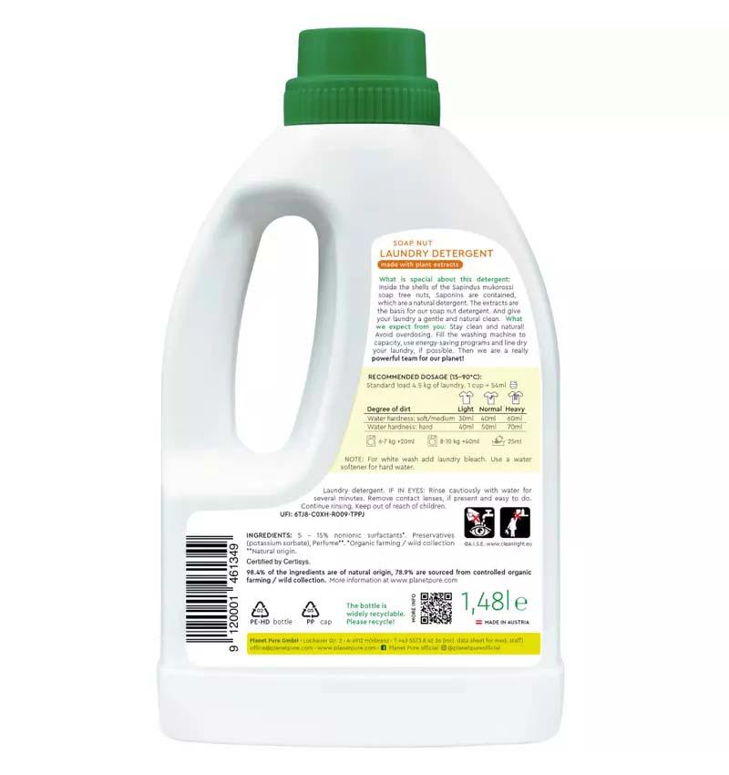 Detergent Lichid pentru Rufe Nuci de Sapun  Eco 1.48 litri Planet Pure