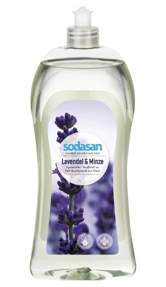 Detergent Vase Lichid Eco Lavanda si Menta 1 litru Sodasan