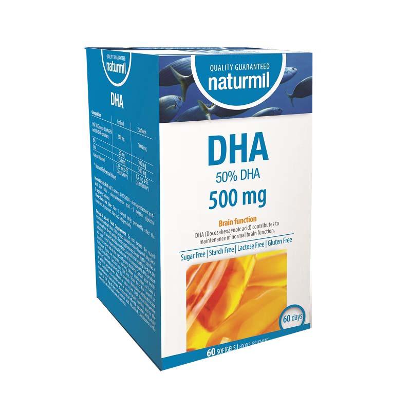 DHA 500 miligrame 60 capsule Naturmil