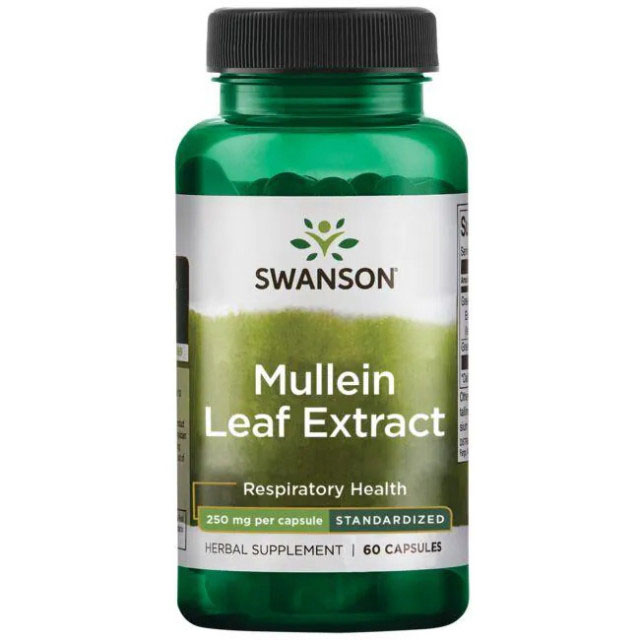 Extract Standardizat Mullein Leaf 250 miligrame 60 capsule Swanson