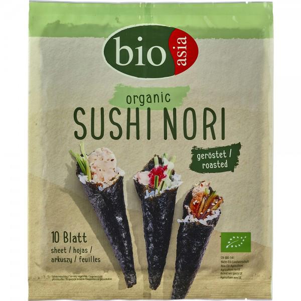 Foi de Alge Sushi Nori 10 bucati Eco 25 grame BioAsia