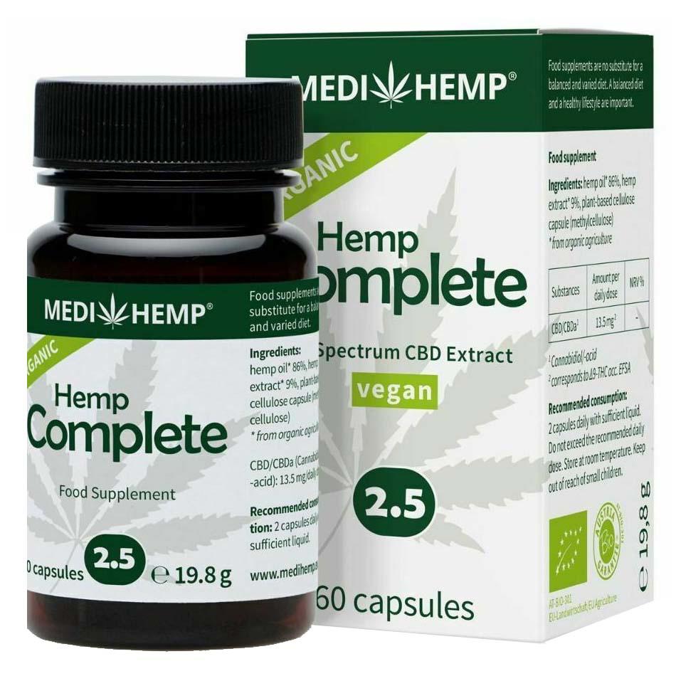 Hemp Complete cu CBD 2,5% Eco 60 capsule Medihemp