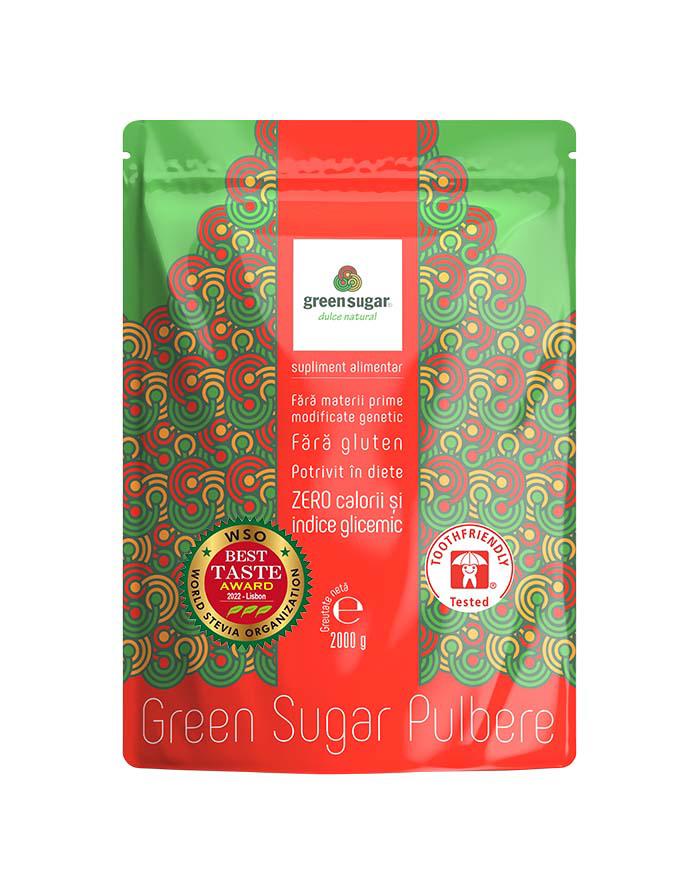 Indulcitor Green Sugar Pulbere 2000 grame Laboratoarele Remedia