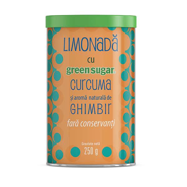 Limonada cu Curcuma si Aroma de Ghimbir Green Sugar 250 grame Laboratoarele Remedia