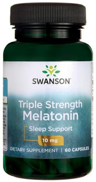 Melatonina 10mg 60cps Triple Strenght  Swanson
