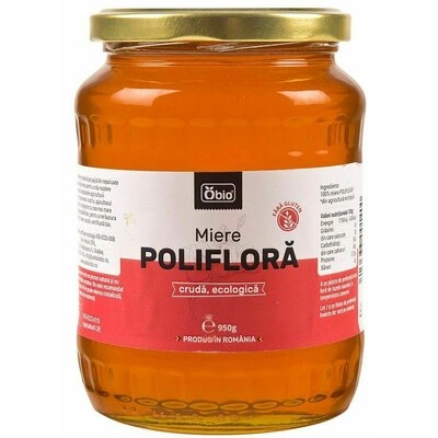 Miere Poliflora Cruda Bio 950gr Obio