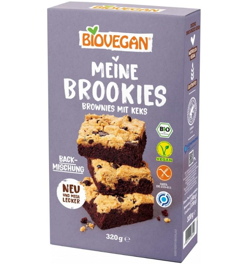 Mix pentru Brookies Brownies cu Biscuiti Vegan Eco 320 grame Biovegan