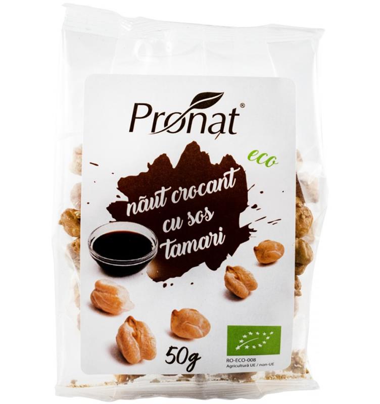 Naut Crocant cu Sos Tamari Bio 50 grame Pronat