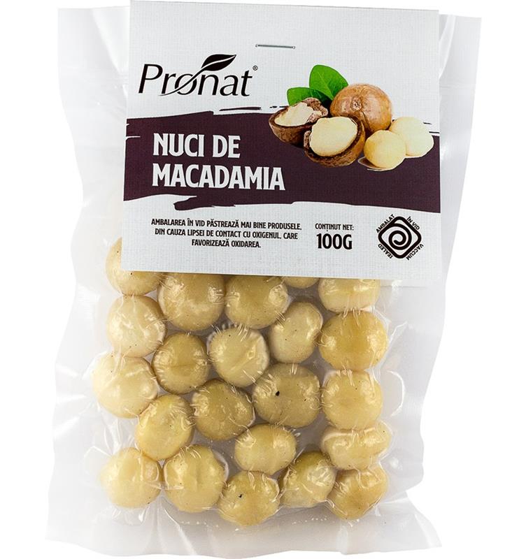 Nuci Macadamia Crude Pronat 100gr