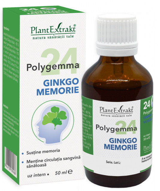 Polygemma 24 Ginkgo Memorie 50 mililitri PlantExtrakt