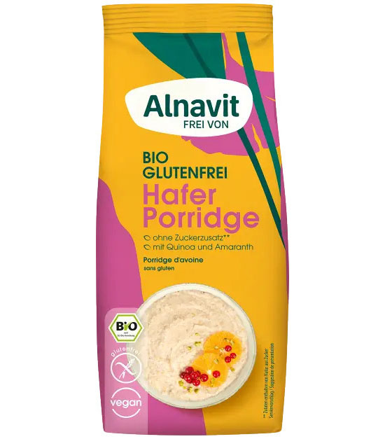 Porridge de Ovaz Fara Gluten Bio 300 grame Alnavit