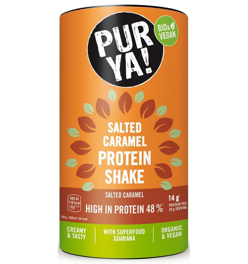 Pulbere pentru Shake Proteic cu Caramel Sarat Bio 48% Proteina 480 grame Pur Ya