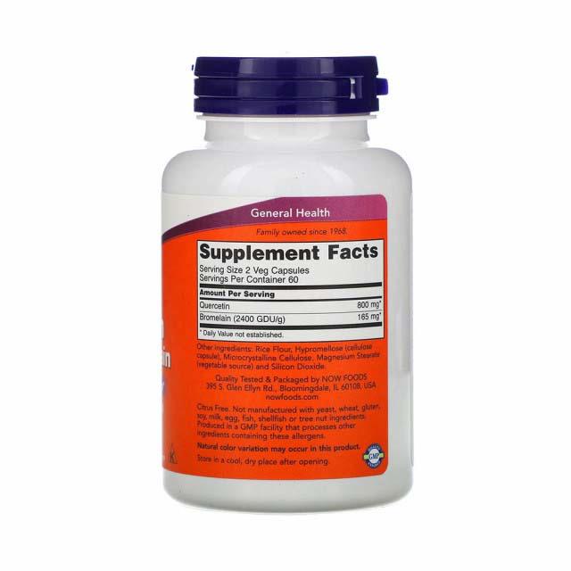 Quercetin with Bromelain (Antioxidant) 120 capsule Now Foods