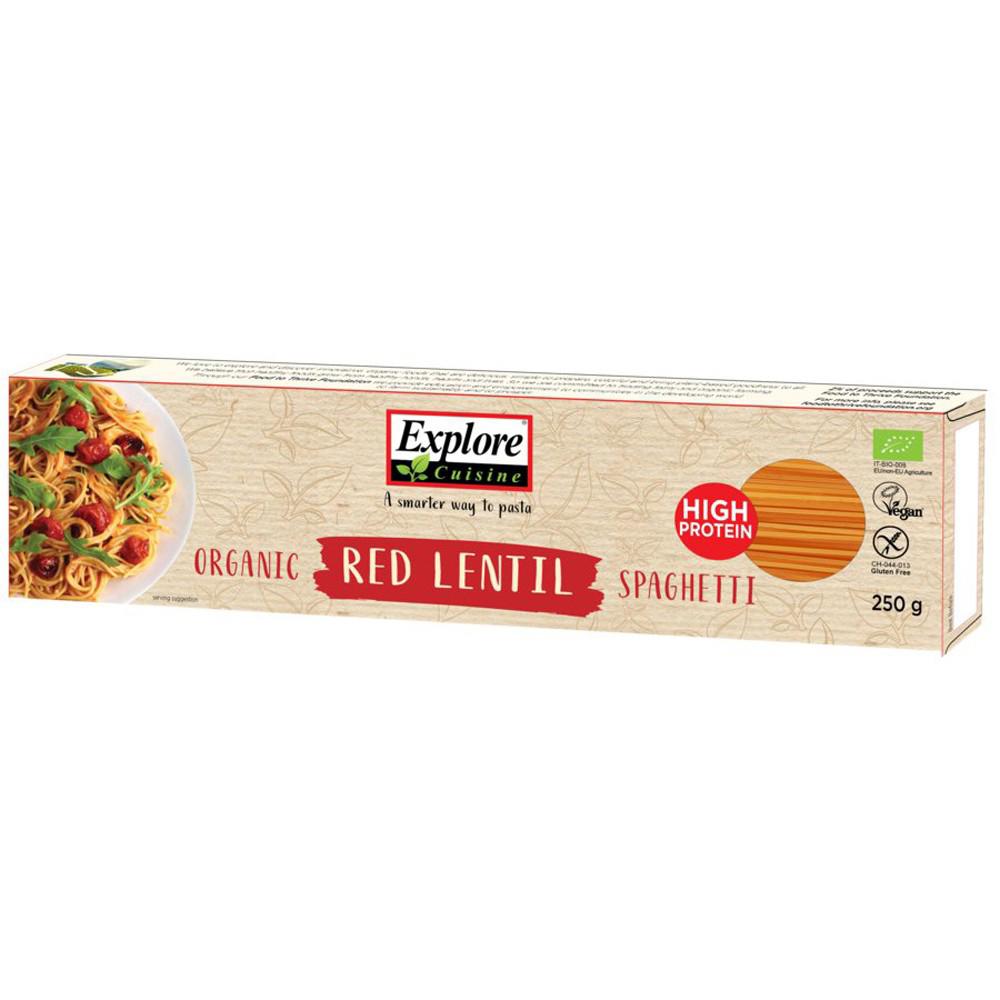Spaghetti din Linte Rosie Fara Gluten Eco 250 grame Explore Cuisine