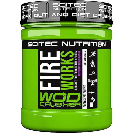 Supliment Alimentar Fire Works Wod Crusher Aroma Zmeura si Lamaie 360 grame Scitec Nutrition