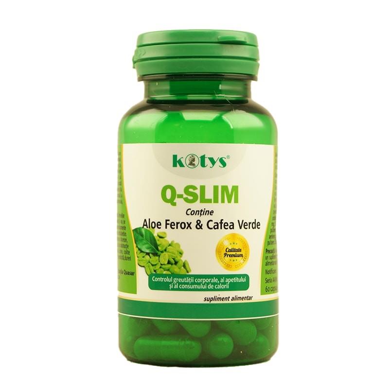 Supliment Alimentar Q-Slim cu Aloe Ferox si Cafea Verde 60 capsule Kotys