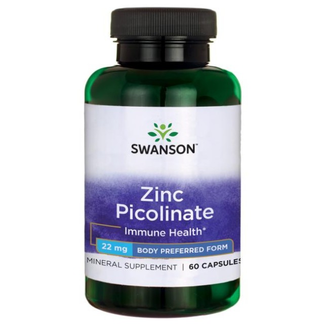 Supliment Alimentar Zinc Picolinate 60 capsule Swanson