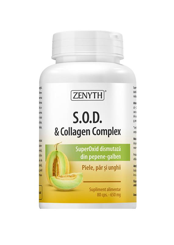 Supliment S.O.D. cu Collagen Complex 650mg 80cps Zenyth