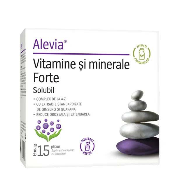 Vitamine si Minerale Forte 15 plicuri Alevia