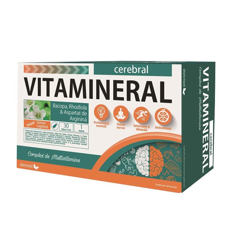 Vitamineral Cerebral 30 fiole x 15 mililitri Dietmed