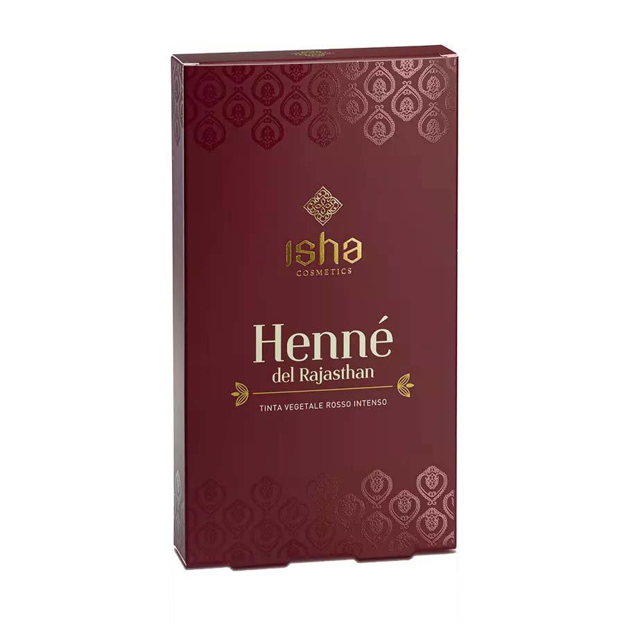 Vopsea de Par Henna de Rajasthan Rosu Intens 100 grame Isha