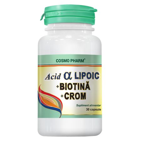 Acid Alfa Lipoic + Biotina + Crom Cosmo Pharm 30cps