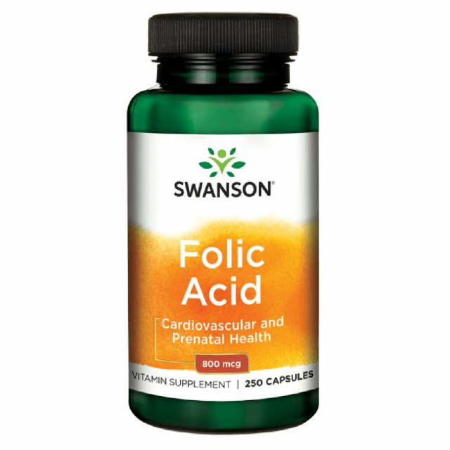 Acid Folic Vitamina B9 800 miligrame 250 capsule Swanson