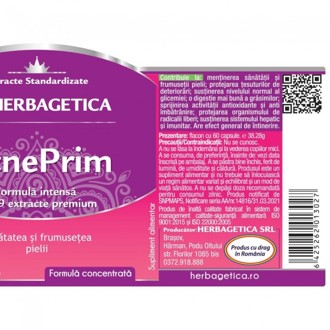 Acneprim 60 capsule Herbegetica
