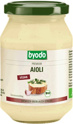 Aioli Bio Maioneza cu Usturoi Vegan Byodo 250ml