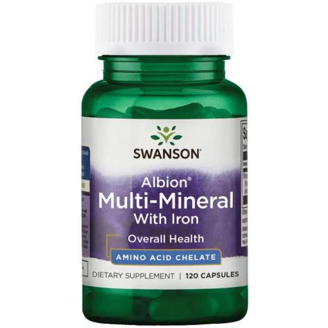 Albion Chelated Multi Mineral With Iron 120 capsule Swanson