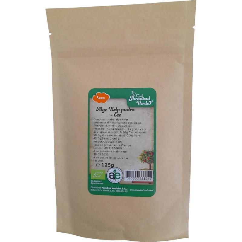 Alge Kelp Pudra Bio 125 grame Paradisul Verde