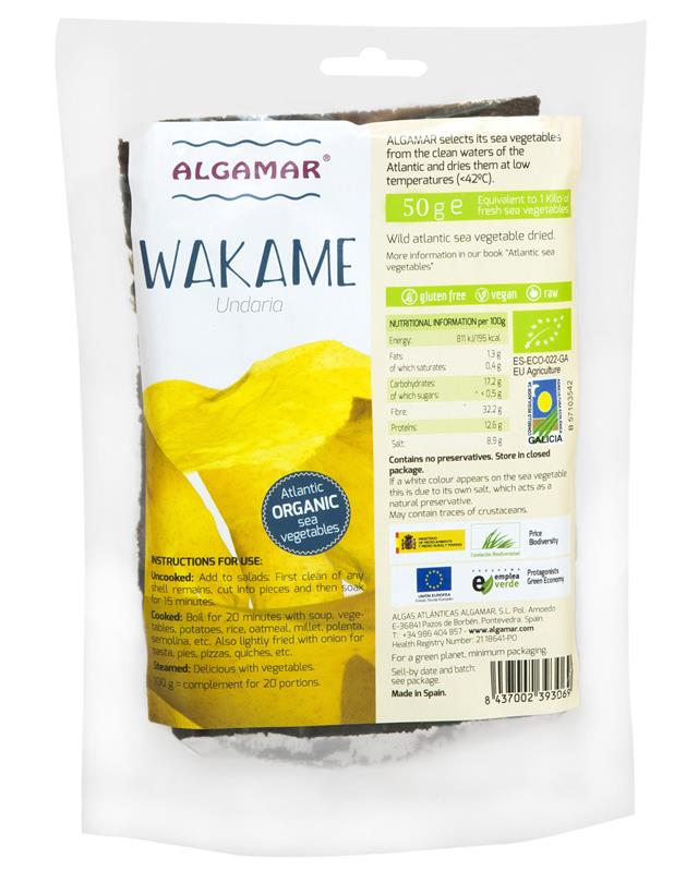 Alge Marine Wakame Bio 50gr Algamar