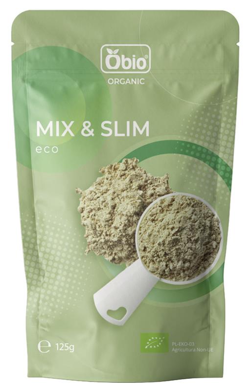 Amestec de Proteine Mix & Slim Pudra Bio 125 grame Obio